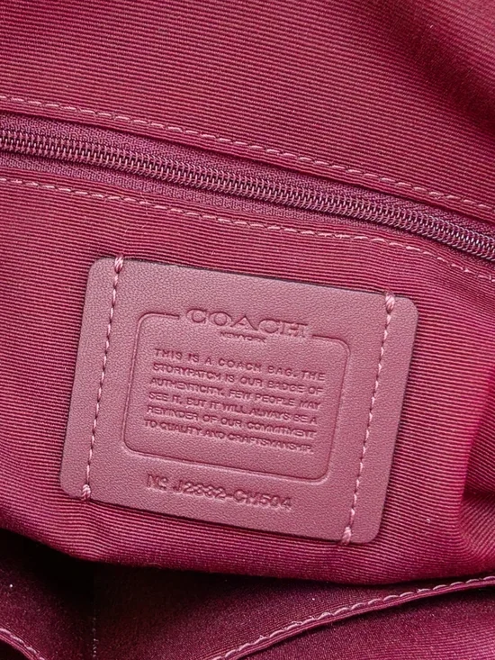 COACH Signature Tote with Pink Handles - Picture 11 of 11